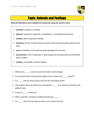 Level 2 ANIMALS 3 Animals and Feelings-1